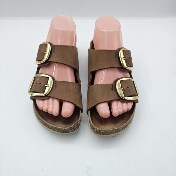 Birkenstock Arizona Big Buckle Sandals Cognac Leather Size 37 US 6 6.5 - Picture 3 of 11